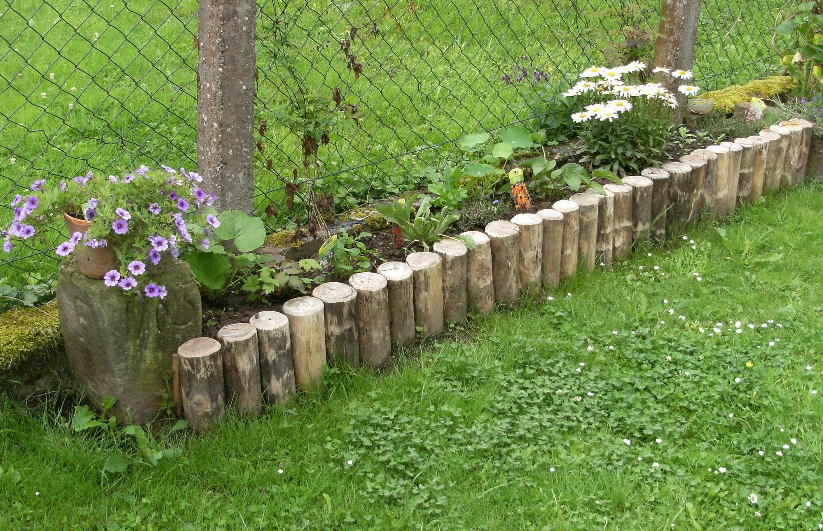 Palisaden Palisaden rund Beeteinfassung